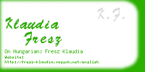klaudia fresz business card